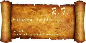 Reiszner Teofil névjegykártya
